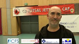 Interview d&#39;après match après CB Futsal Jette BXL CAP - Futsal Project Antwerpen du 10/03/23.