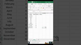 Ceiling Function in Excel | Convert Month into Quarter using Ceiling