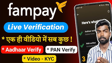 fampay live verification Aadhaar , Pan , Live | fampay get verified | fampay get verified kaise kare