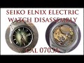 Seiko Elnix Electric Watch Disassembly Complete Cal 0703A