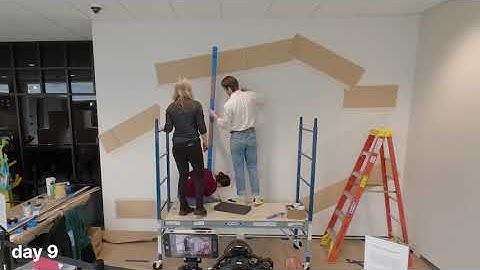 Wall Drawing #957: Form Derived from a Cube, by Sol Lewitt - Full Time-lapse