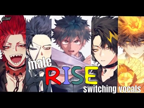 【Nightcore】Rise (Male cover) ║Switching vocals/lyrics║