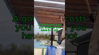 Using a StainPaddle on a pergola is staining done fast and easy! #deckstaining #diy  #decks
