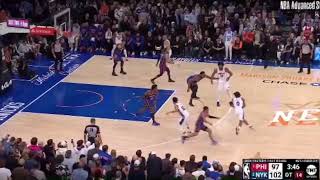 Compilation of Embiid creating shots for Maxey vs NYK Round 1