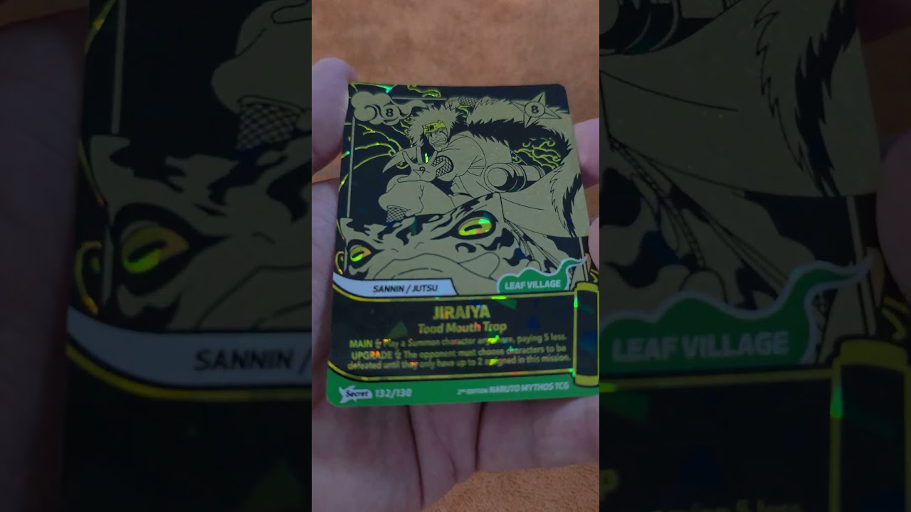 My Jiraiya Secret Rare card from my Naruto Mythos box opening