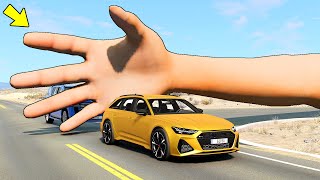 CARS vs GIANT HAND SLAP ✅ BeamNG.drive 4K | Gipso Cartoon