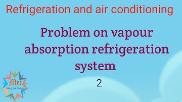 problem on vapour absorption refrigeration system 2