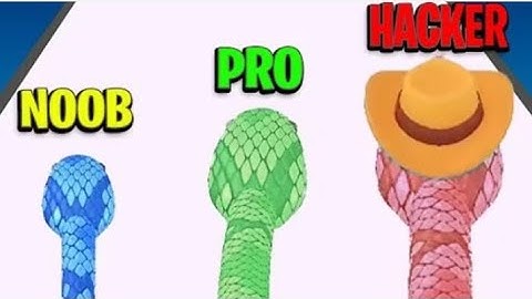 NOOB vs PRO vs HACKER in SNAKE RUN RACE!🐍