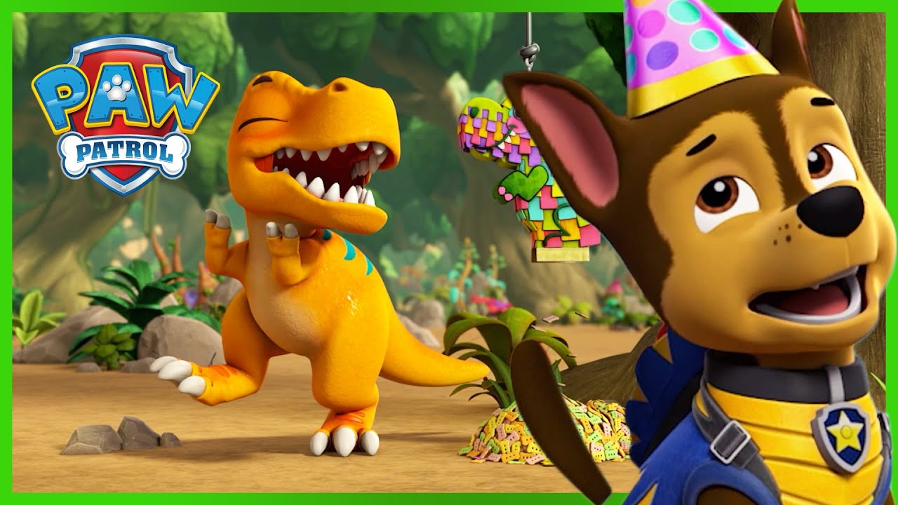 Pups Save a Tyrannosaurus Birthday and MORE  PAW Patrol  Cartoons for Kids