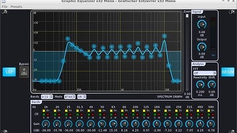 The LSP 32 BAND audio EQUALIZER Plugin - brief demo of this Linux Audio LV2 plugin in action
