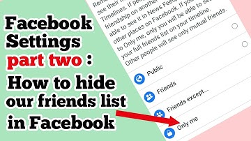 Facebook Settings_part two : How to hide friends list in Facebook (Smile Media) #Facebook #FB_STNGS