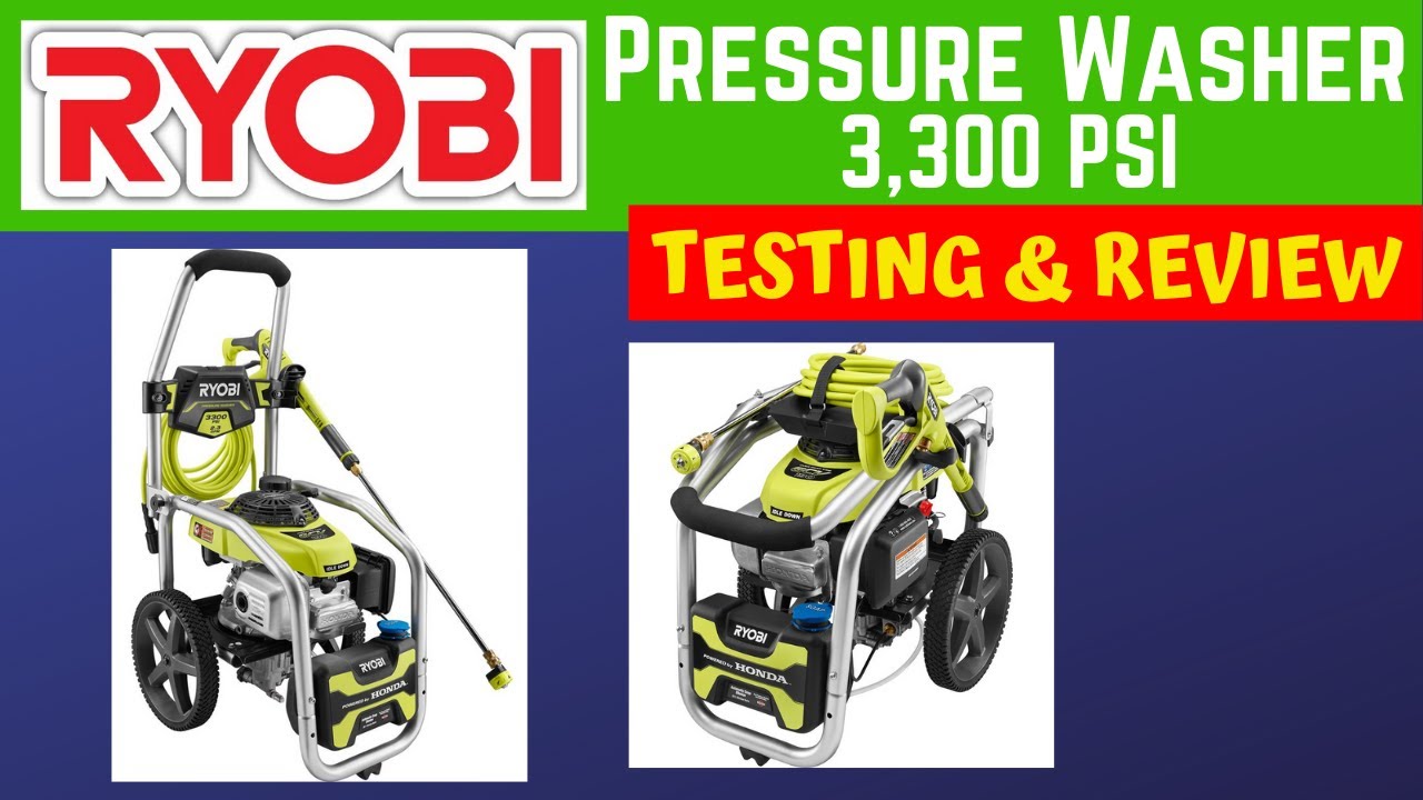 Ryobi 3300 PSI Pressure Washer Test & Review # RY80942 - YouTube