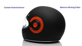 black orange motorcycle helmet daytona Cruiser Pin Stripe Open Face (XS Daytona Glide Modular Motorcycle Helmet