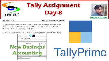 Tally Prime Assignment 8 By Deepak Gupta