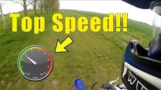 110cc Pit Bike Top Speed!