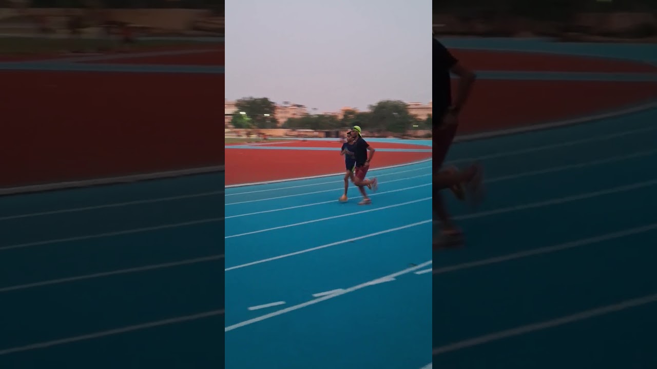 Blind runner Running with Guide Runner Mursalim 