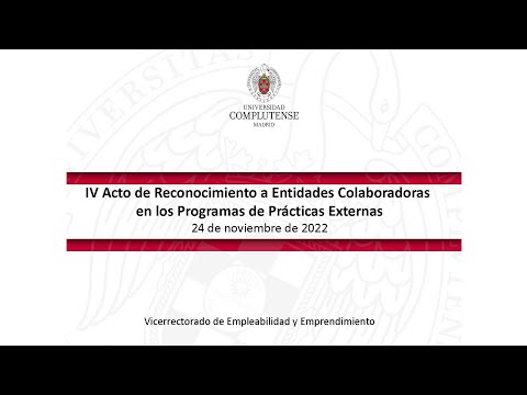 Acto de reconocimiento de entidades colaboradoras de prácticas