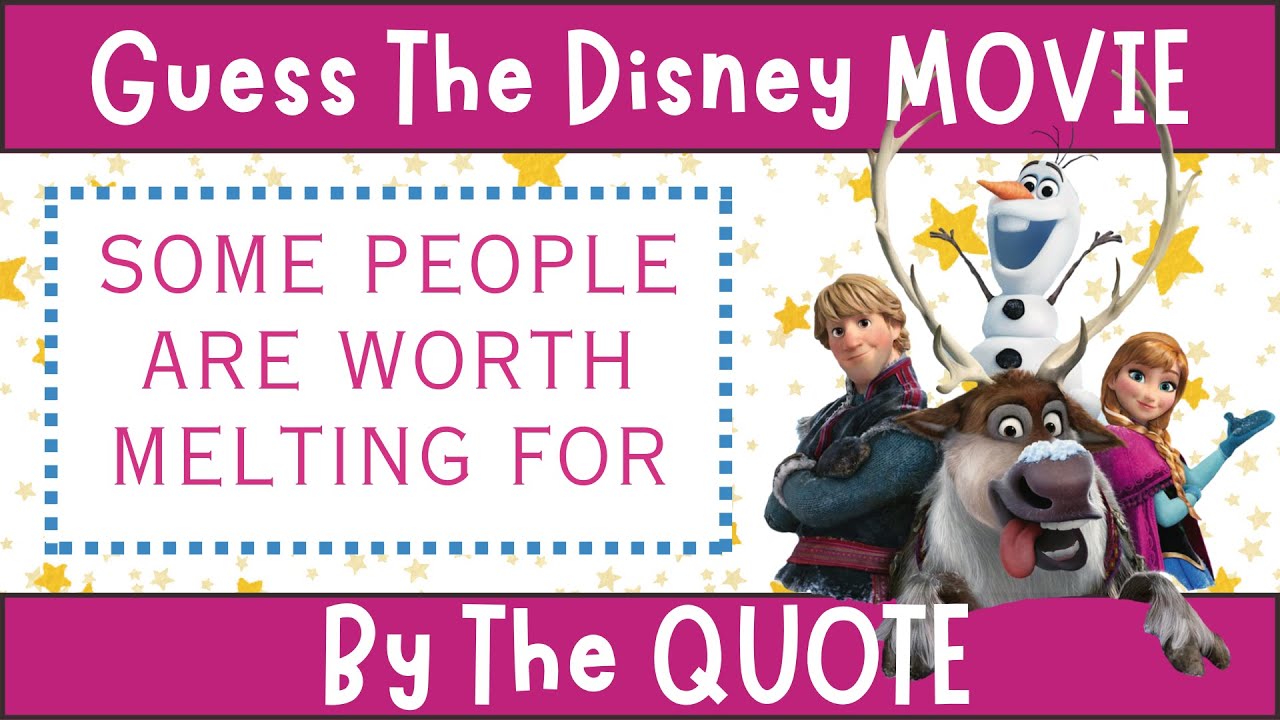 Can You Guess The Disney Movie By The Quote? | Disney Movie Quiz - YouTube