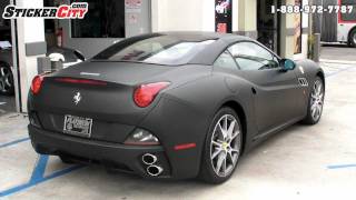 Wrapped a brand new silver ferrari california with 3m matte black
vinyl. for more wrap film info go to
http://www.stickercity.com/3m-matte-flat-vinyl-wrap-st...