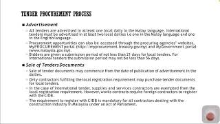 Chapter 5: Tender Procurement Process