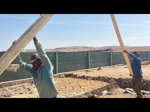 طريقة عمل عمود شوكا علو 4.50 متر  How to make a fork column of 4.50 metres high with all perfection