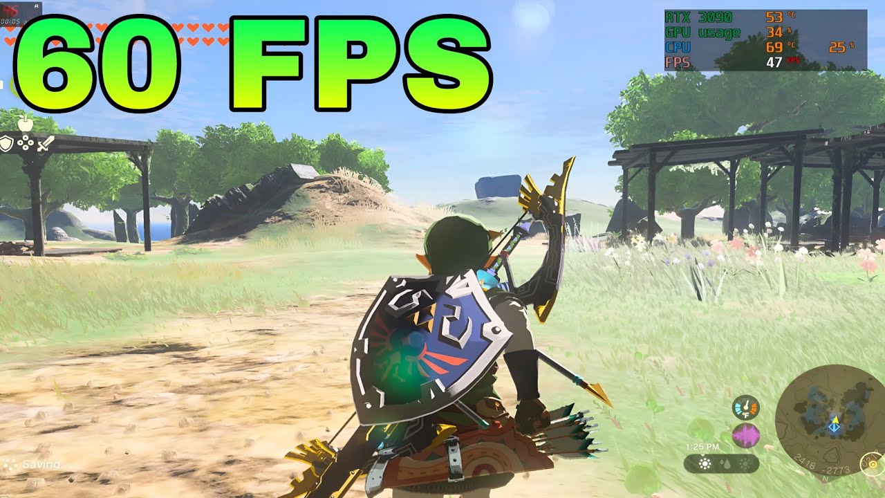 Zelda Tears of the Kingdom Yuzu 60fps mod RTX 3090 Gameplay YouTube