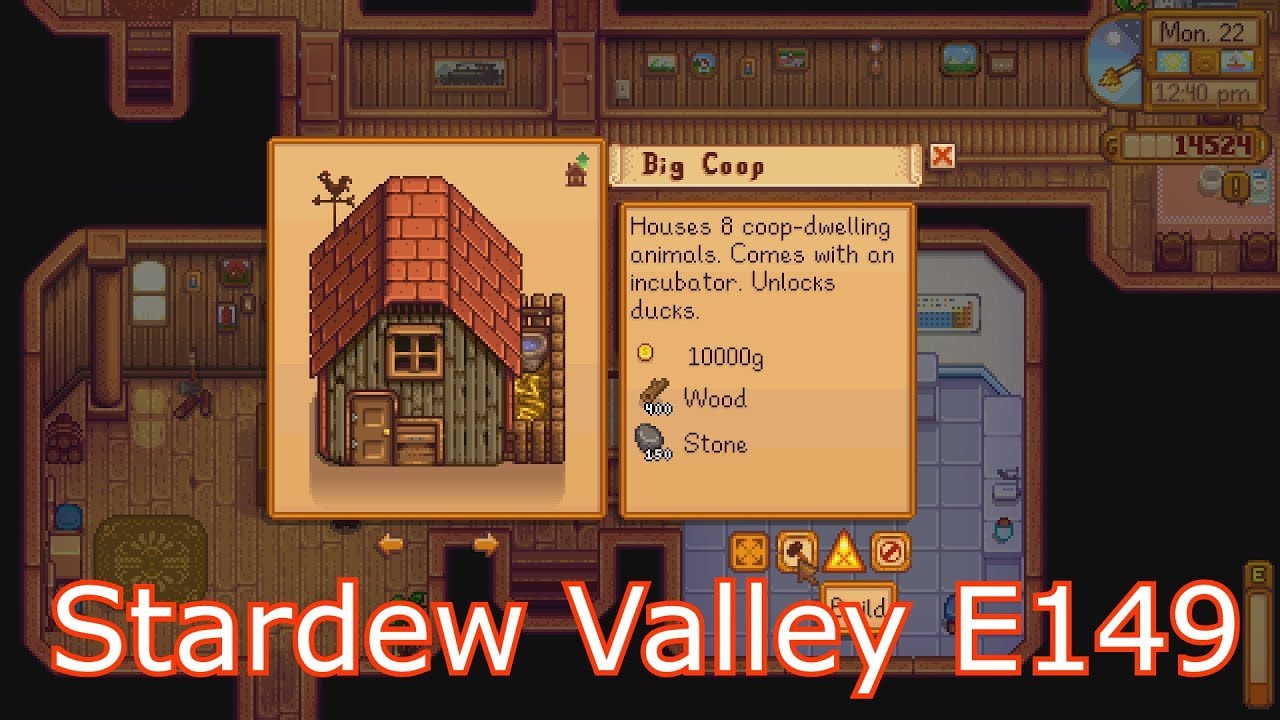 Stardew Valley E149 Big Coop Upgrade YouTube