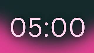 5 Minute Timer | Cute Pink Aesthetic with Relaxing Countdown + Alarm