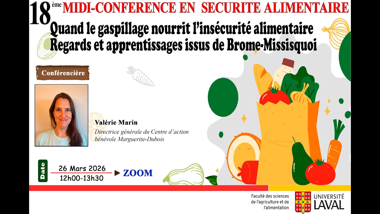 Agir pour la sécurité alimentaire | Midi-conférence Valérie Marin
