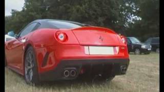 Ferrari 599 gto - start-up, revs and brutal acceleration sound.