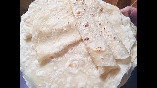 خبز الصاج | طريقة عمل خبز الصاج السوري أو خبز الشاورما علي الطاسة بطريقة سهلة جدا  