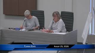 Details Planning Board Meeting August 25, 2026 News
