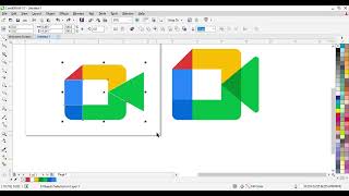 How To Make Google Meet Logo In Corel Draw X7