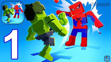 Block Ragdoll Fight - Gameplay Walkthrough Part 1 Tutorial Level 1-16 + Boss Fight (Android, iOS)