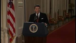 President Reagan's 23rd Press Conference in the East Room on April 4, 1984