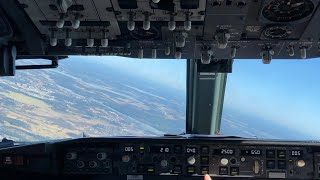 Pilot Cockpit View during landing at Alicante airport - turbulence - Boeing 737 - #aviation #plane