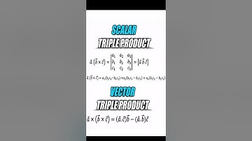 Scalar triple product l Vector triple product