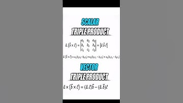 Scalar triple product l Vector triple product