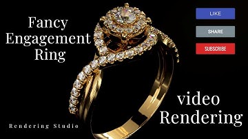 Fancy Engagement Ring  Render-6 || HD video rendering #3danimation #3drender #ring