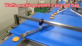 Waffle flow packaging machine, horizontal packaging system, waffle machinery,waffle packing line