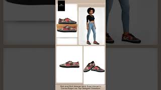 Rich and Rich Woman With Rose Women's Camouflage Low Top Designer Sneakers