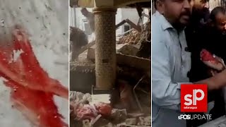 Darah di lantai: rekaman menit pertama setelah ledakan di dalam masjid di kota Peshawar, Pakistan