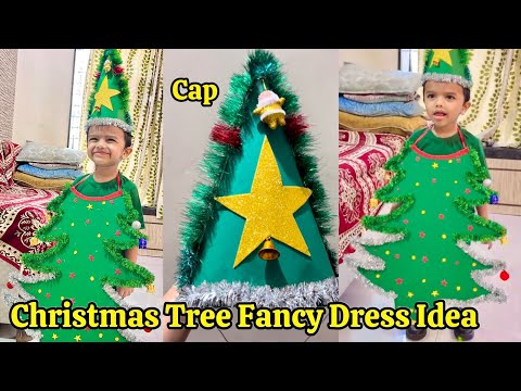 Christmas Tree Fancy Dress Costume | How To Make Christmas Fancy Dress | Fancy  Dress Idea For Kids - YouTube