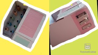 Make thread box from cardboard|easy thread box idea