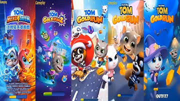 Talking Tom Hero Dash Chinese Version VS TOM GOLD RUN 1 VS 2 First Version VS Christmas Halloween