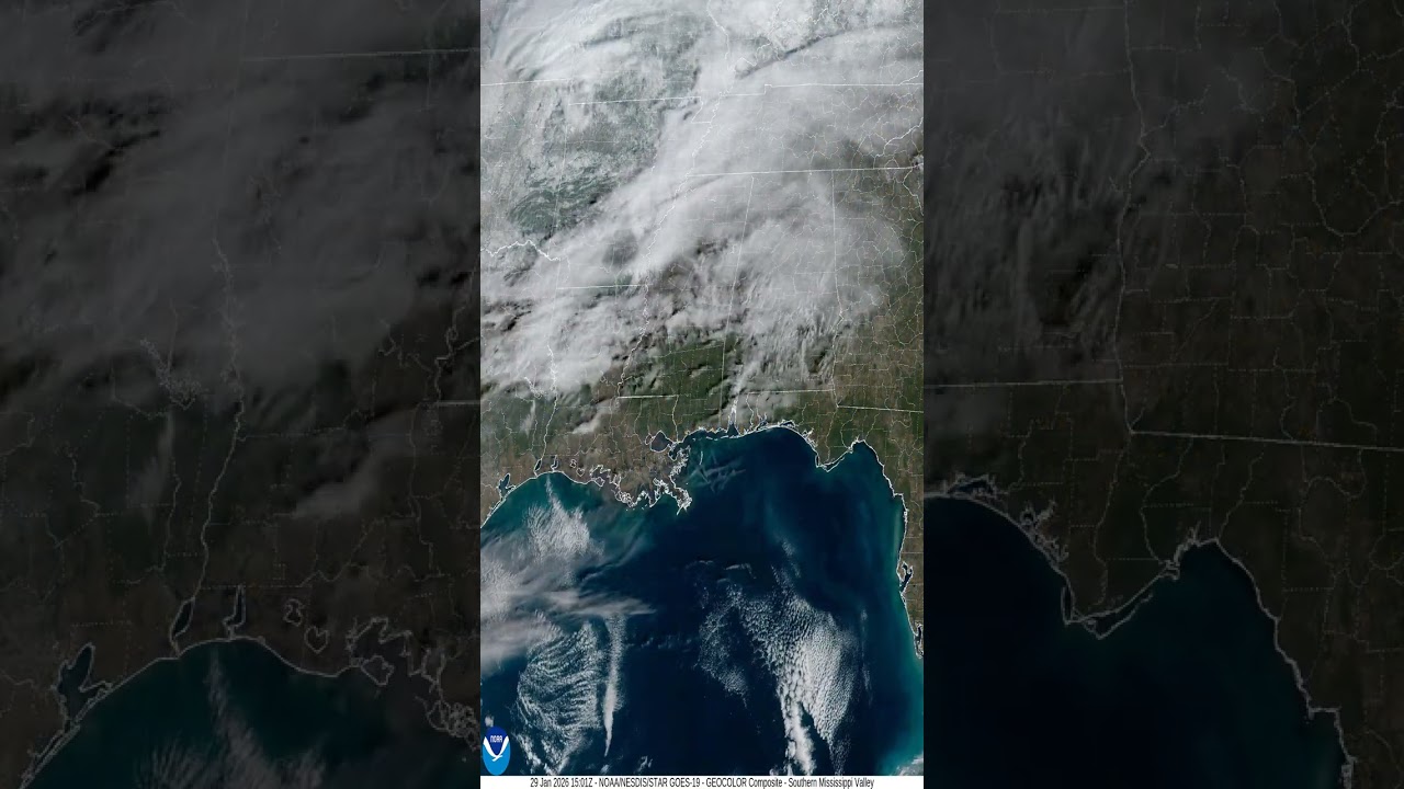 South Mississippi Valley Jan 29 2026 Weather Timelapse 