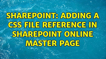 Sharepoint: Adding a css file reference in Sharepoint online Master page