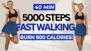 5000 STEPS IN 40 MIN - Walking Cardio Dance Workout for WEIGHT LOSS 🔥 | No Repeat, No Jumping 🔥