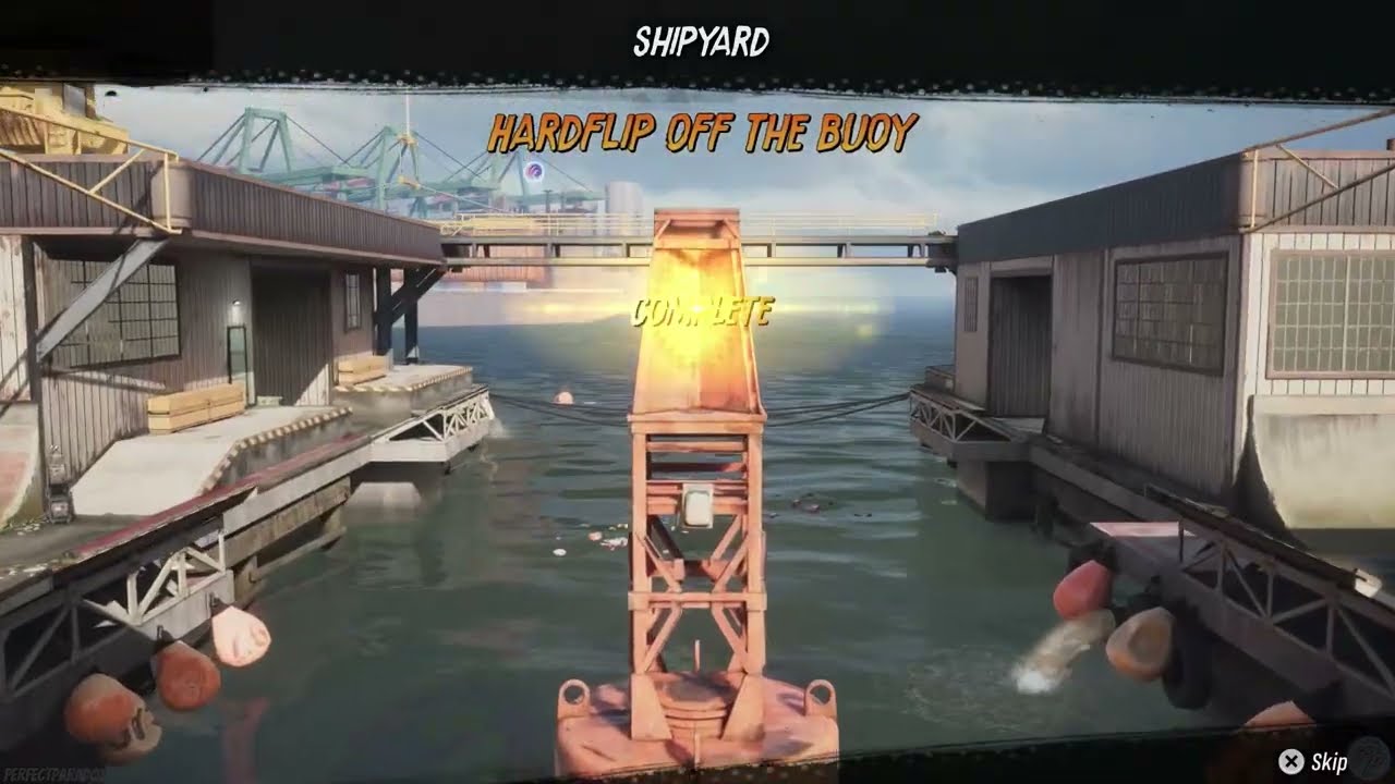 Hardflip off the Buoy Goal - Shipyard Level | Tony Hawk's Pro Skater 3 + 4 Remake THPS4