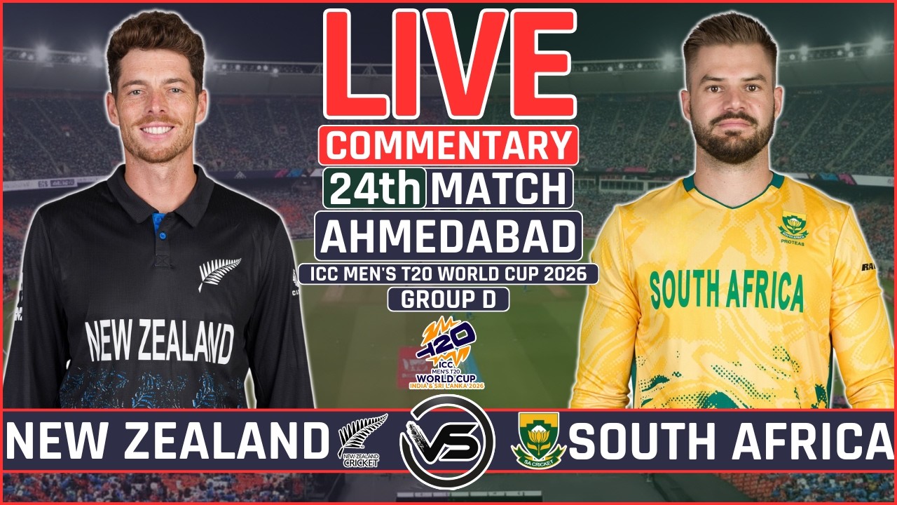 ICC T20 World Cup 2026 Live: New Zealand vs South Africa Live | NZ vs SA Live Scores & Commentary